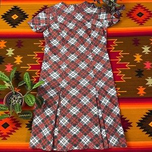 Vintage mod plaid dress